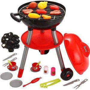 24 PCS Little Chef Barbecue BBQ Cooking Kitchen Toy Interactive Grill Play Food